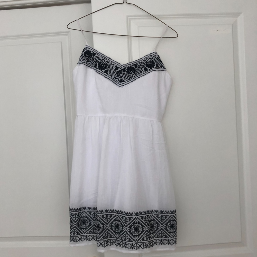 White and black dress